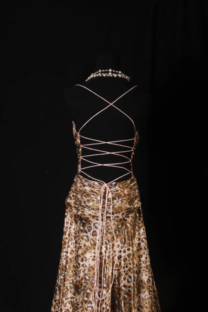 Vintage-Abendkleider im Stil der 1950er Jahre: A-Linie, Spaghettiträger, rückenfrei, langes Partykleid, Abendkleid AS204