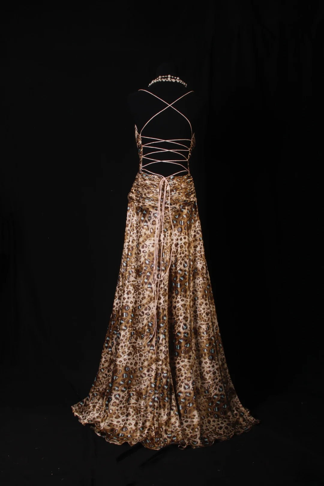 Vintage-Abendkleider im Stil der 1950er Jahre: A-Linie, Spaghettiträger, rückenfrei, langes Partykleid, Abendkleid AS204