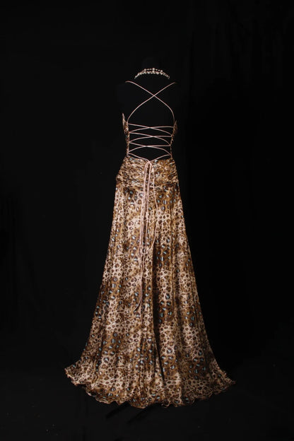 Vintage-Abendkleider im Stil der 1950er Jahre: A-Linie, Spaghettiträger, rückenfrei, langes Partykleid, Abendkleid AS204