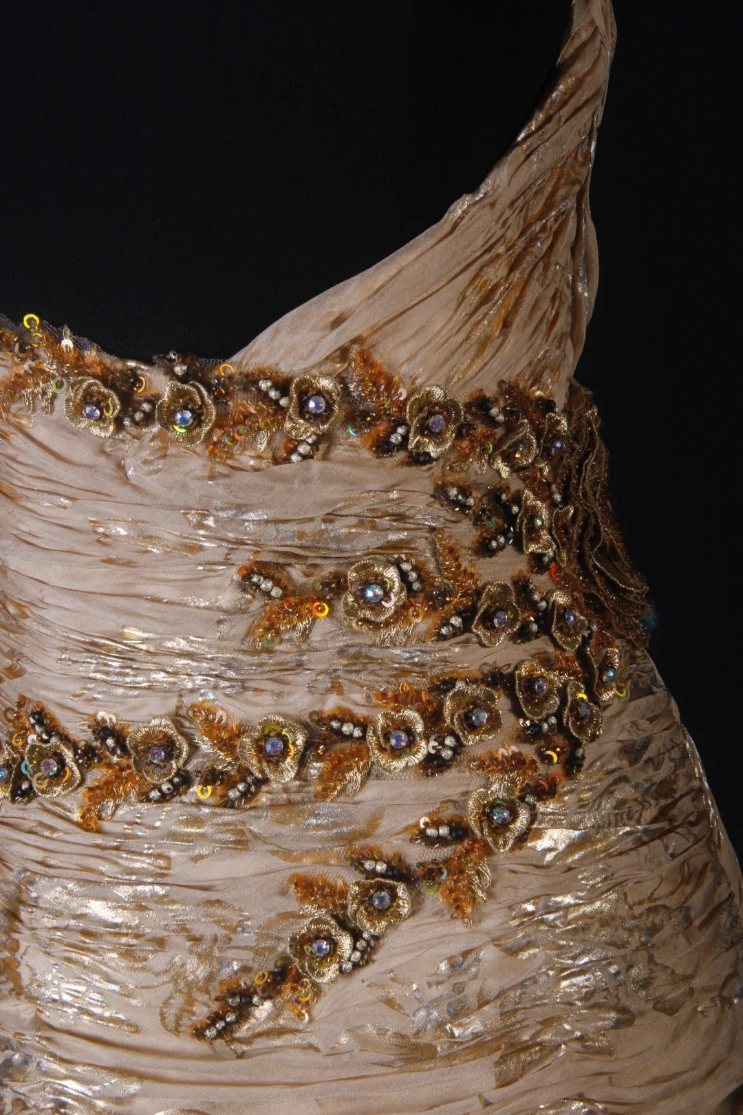 Robe de bal élégante années 1950, sirène, décolleté en V, mousseline imprimée ornée de fleurs et de perles, robe de soirée longue vintage AS208