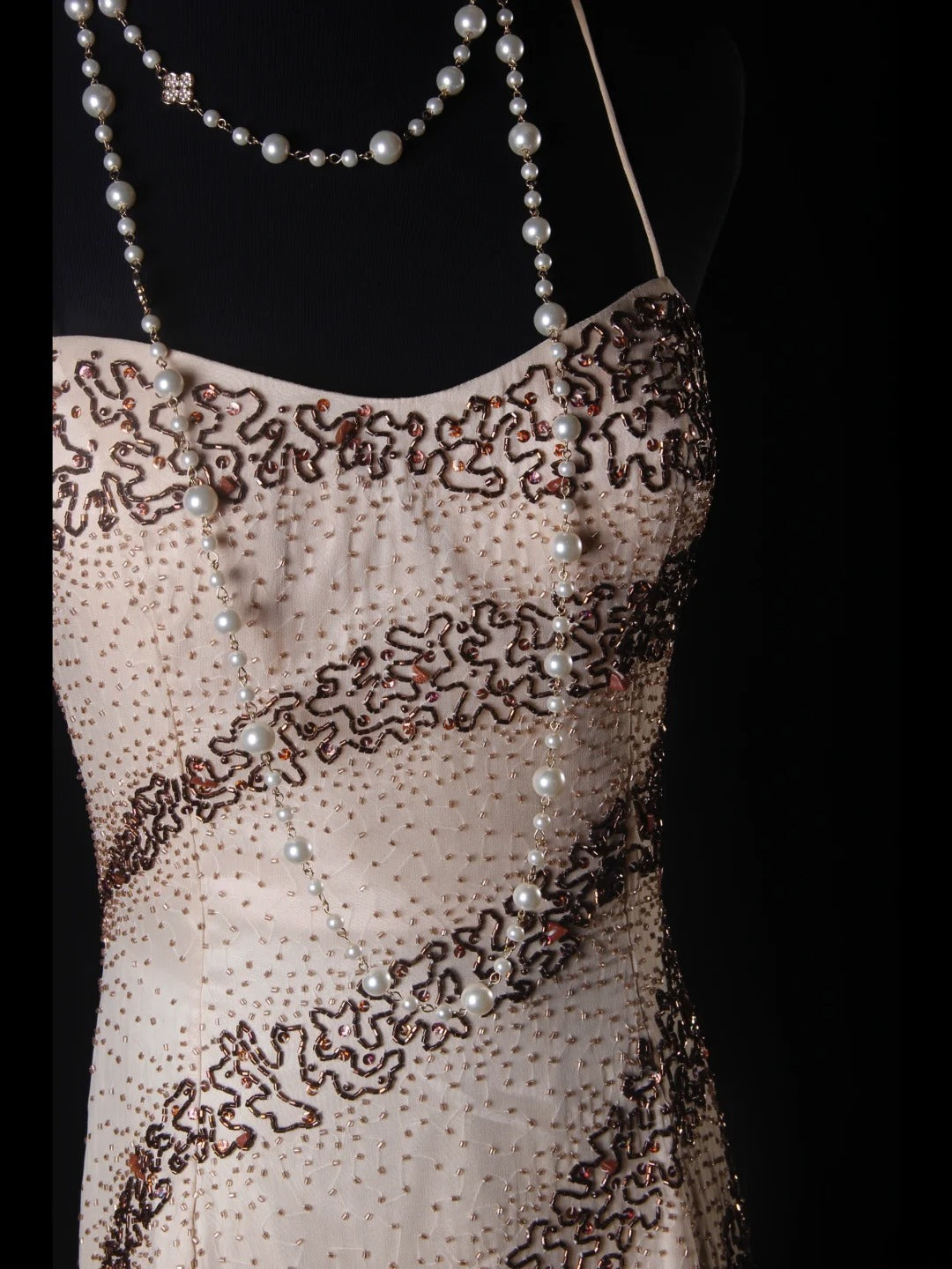 Vintage A-Linien-Kleid mit Spaghettiträgern aus champagnerfarbenem Chiffon, langes, formelles Abendkleid im Stil der 1950er Jahre, AS223