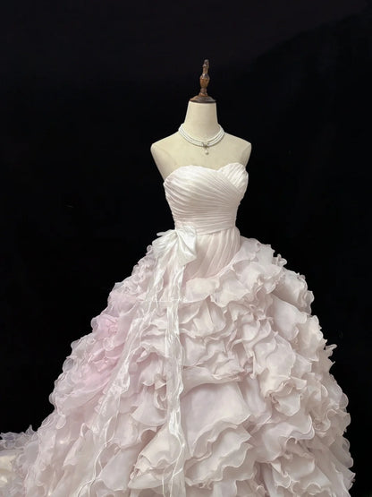 Fairytale Dream Ball Gowns Sweetheart Light Pink Poofy Long Quince Dress Voluminous Ideas Quinceanera Dresses Vestidos De 15anos RB7626