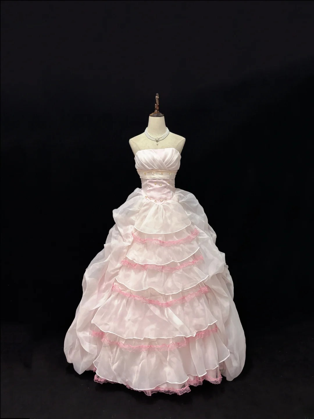 Fairytale Dream Ball Gowns Strapless Light Pink Poofy Long Quince Dress Voluminous Ideas Quinceanera Dresses Vestidos De 15anos RB7627