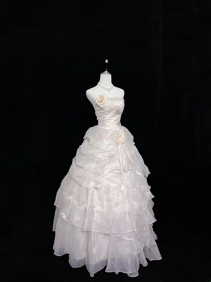 Fairytale Dream Ball Gowns Strapless Lilac Poofy Long Quince Dress Voluminous Ideas Quinceanera Dresses Vestidos De 15anos RB7628