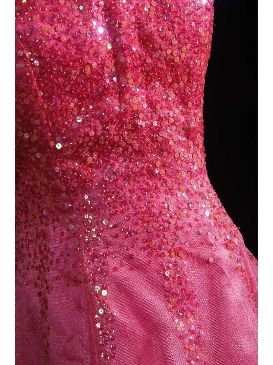 Vintage A-Linien-Kleid mit Spaghettiträgern, rosa, rückenfrei, lang, formell, im Stil der 1950er Jahre, Ballkleid, Abendkleid, Partykleid AS231