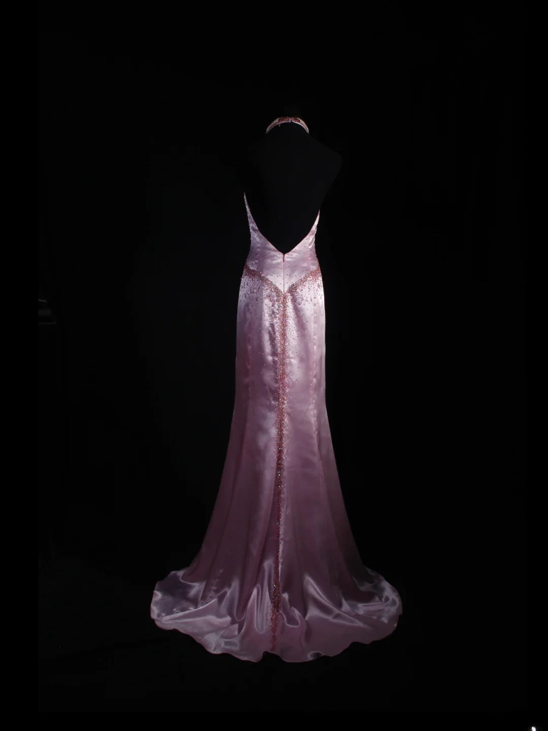 Robe de bal élégante années 1950, sirène, col en V, satin lilas, robe de soirée longue vintage AS233