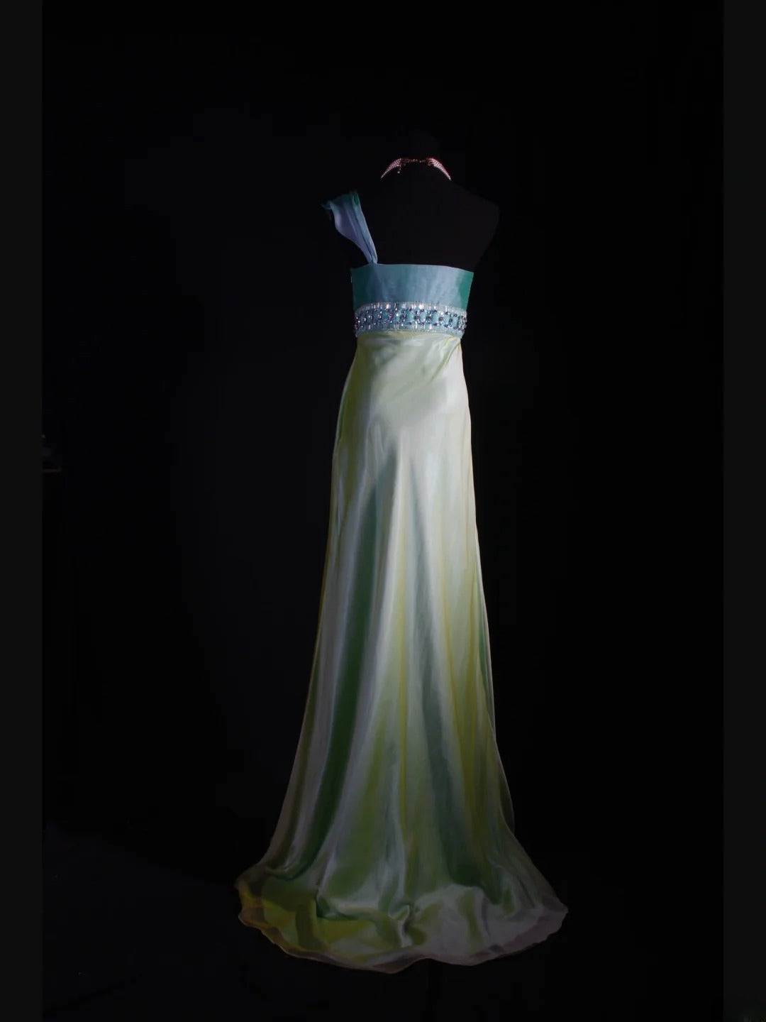 Elegantes Ballkleid im Stil der 1950er Jahre, Meerjungfrauen-Stil, schulterfrei, gelb, Vintage, langes Abendkleid AS235