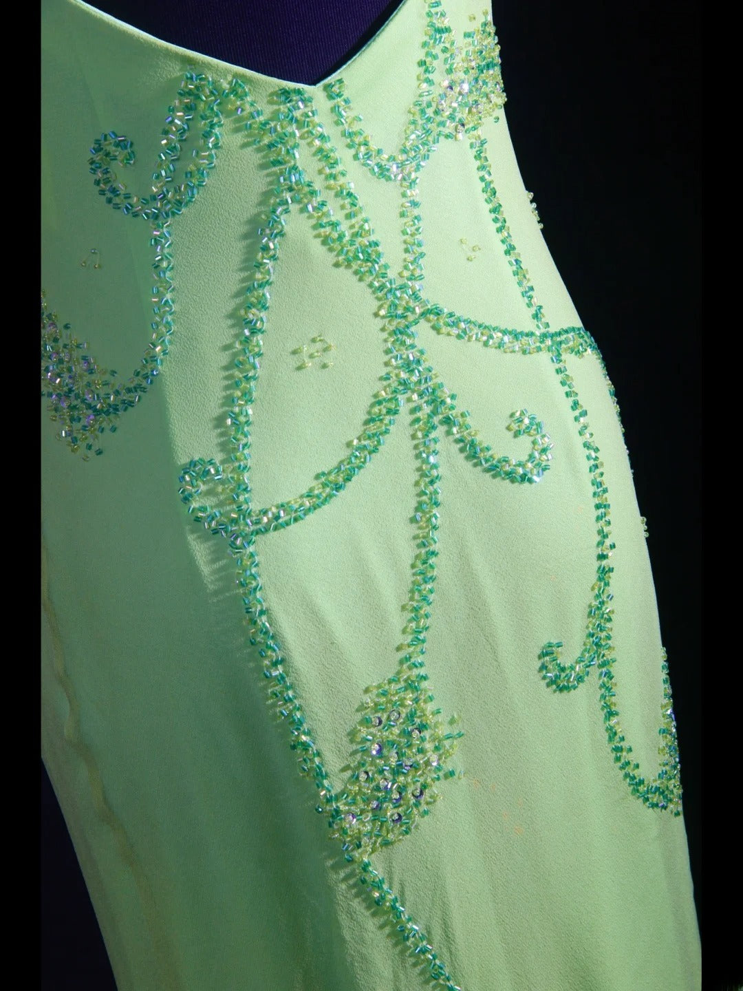 Classy Prom Dresses 1950s Mermaid Spaghetti Straps Chiffon Mint Green Beaded Long Parties Gowns Evening Dress AS236