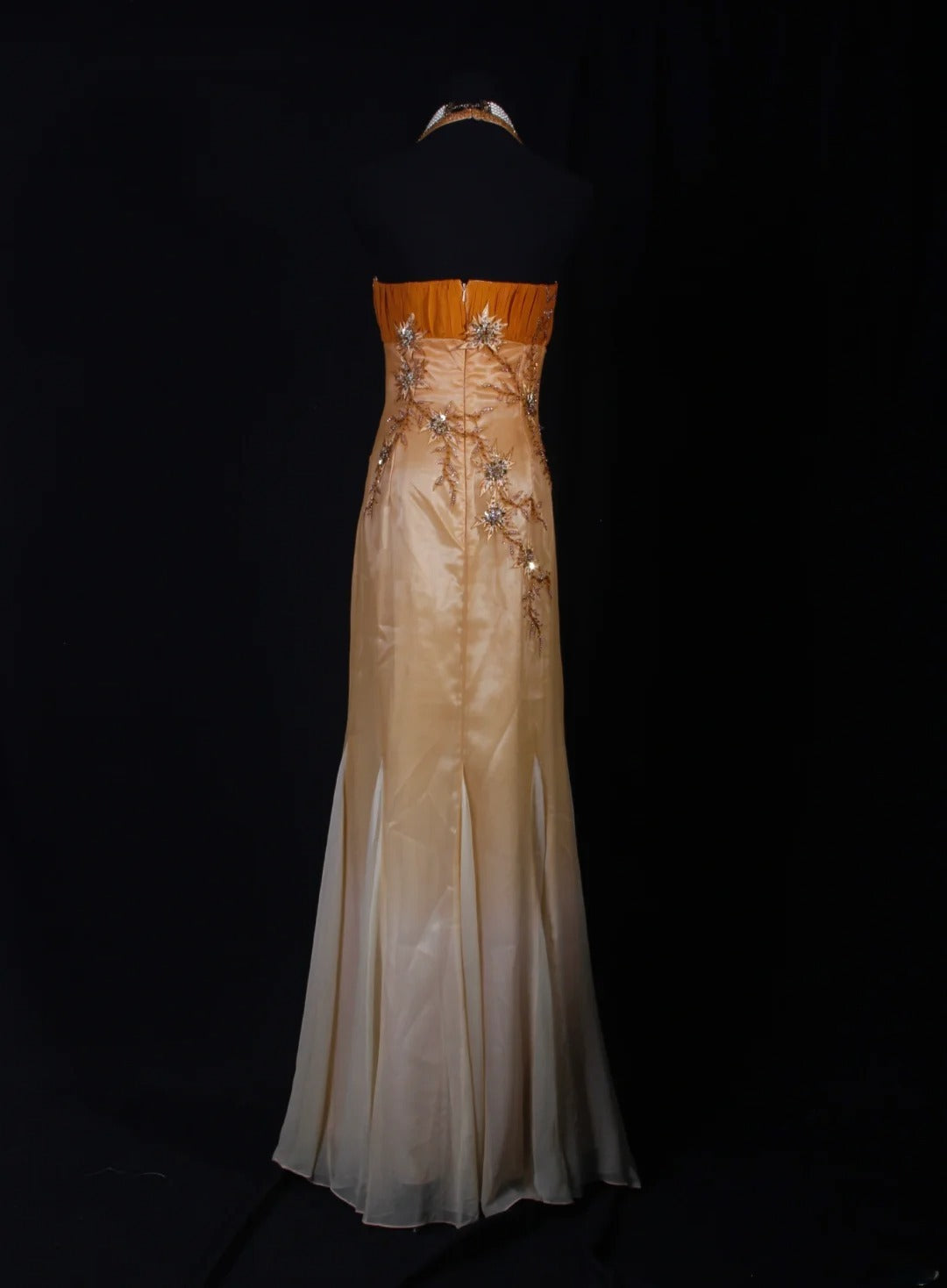 Elegantes Ballkleid im Stil der 1950er Jahre, Meerjungfrauen-Stil, Neckholder, Chiffon, mit Perlenbesatz, langes Partykleid, Abendkleid AS240