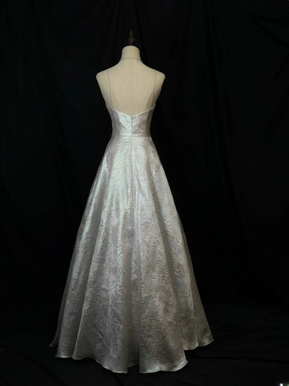 Vintage 90s Prom Dresses A Line Spaghetti Strap Sequined Long Party Gown Formal Outfits RB6094