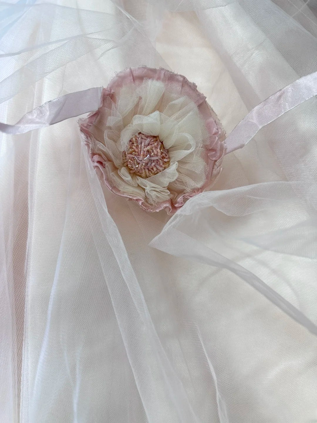 Pretty Ball Gown Straps White Pink Tulle With Beading Long 15 Quinceanera Dresses Photo Ideas Formal Outfit RB6098