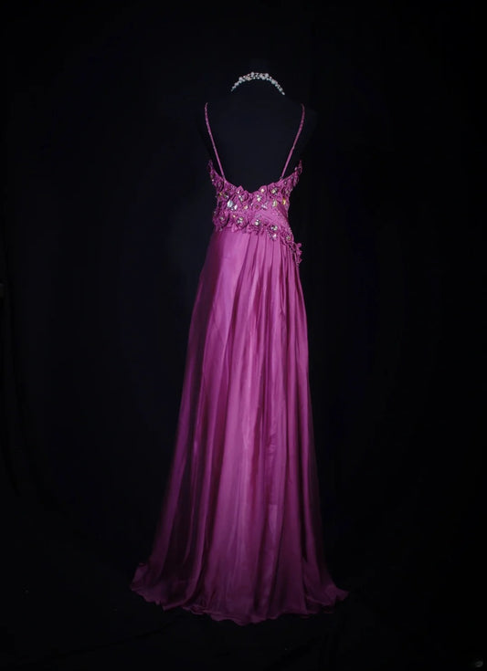 Elegantes Ballkleid im Stil der 1950er Jahre, A-Linie, Spaghettiträger, weinroter Tüll, langes Partykleid, Abendkleid AS249