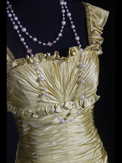 Robe de bal élégante années 1950, sirène, col carré, verte, longue, robe de soirée AS253