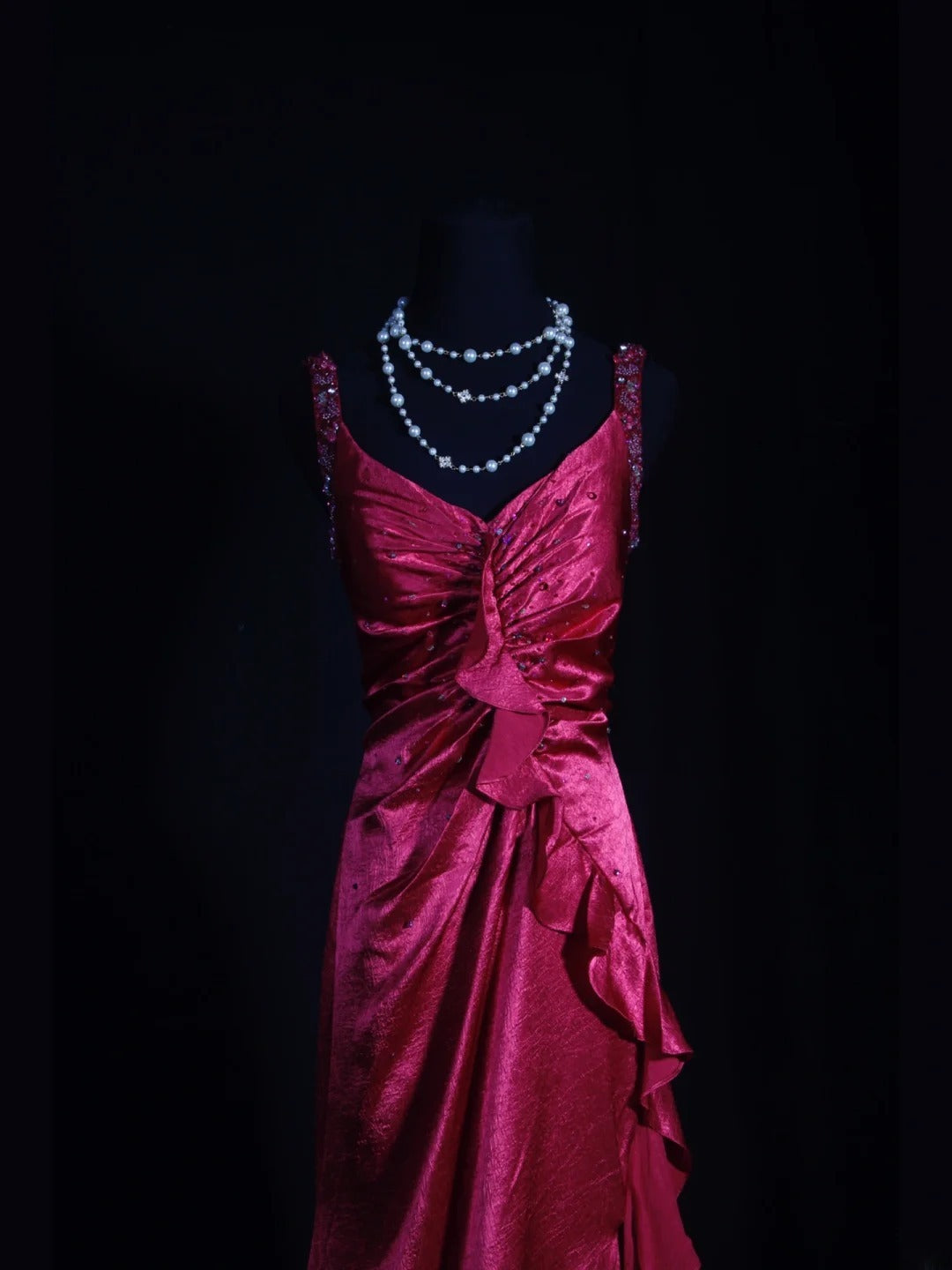 Vintage Prom Dresses Inspiration Mermaid V Neck Fuchsia Pink Semi Formal 90s Prom Dresses For Teens High Schools AS256