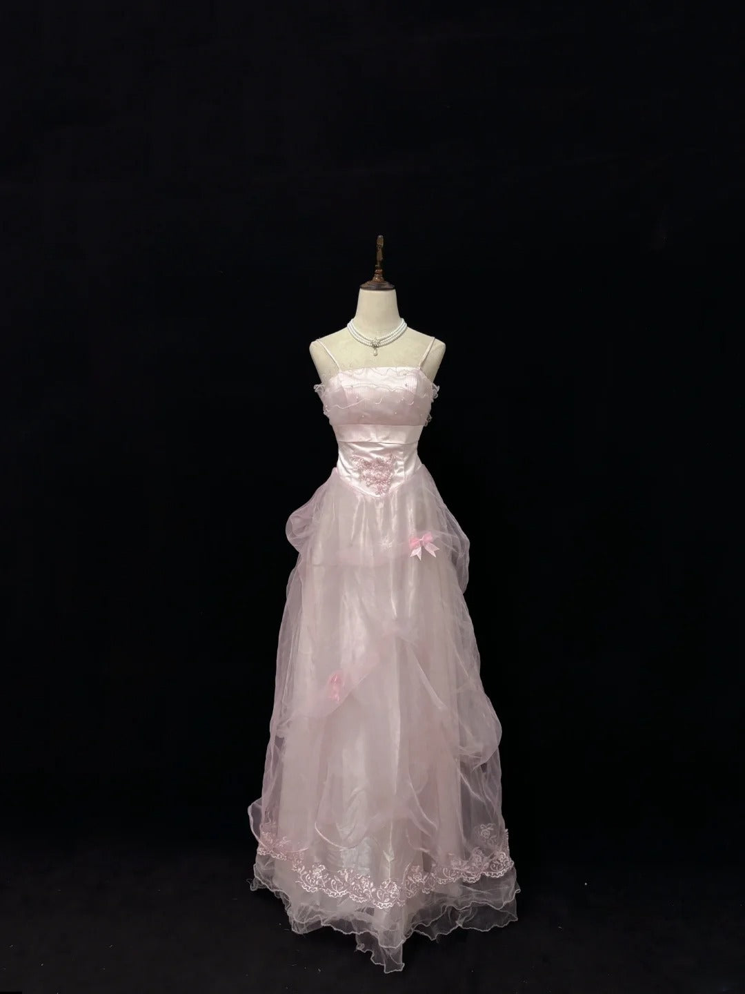 Classy Ball Gowns Straps Pink Poofy Long With Appliued Lace Quince Dress Sweet 16 inspo Quinceanera Dresses Vestidos De 15 anos RB7659