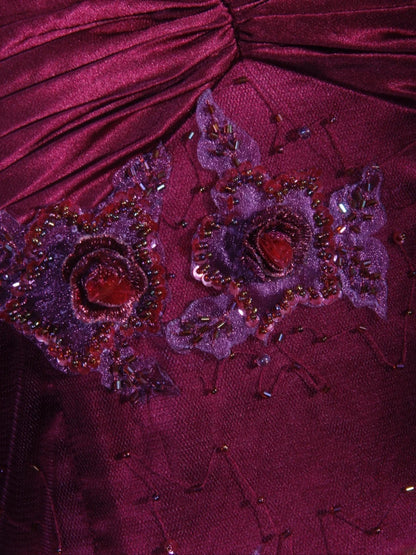 Robe de cocktail rétro sirène à fines bretelles en satin rose fuchsia, longueur thé, idéale pour un 16e anniversaire ou un bal de promo (AS283)