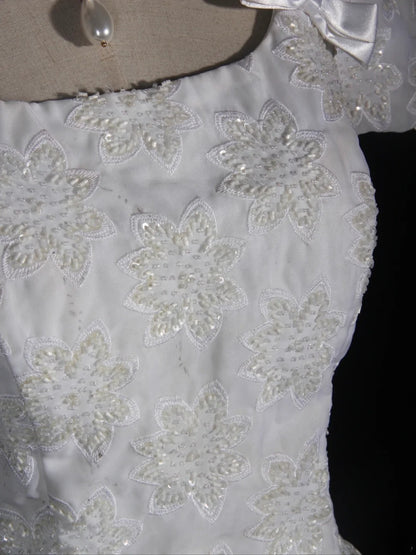 Brautkleider mit kurzen Ärmeln, Spitze, in kleinen/großen Größen, für standesamtliche Trauungen und Strandhochzeiten AS286