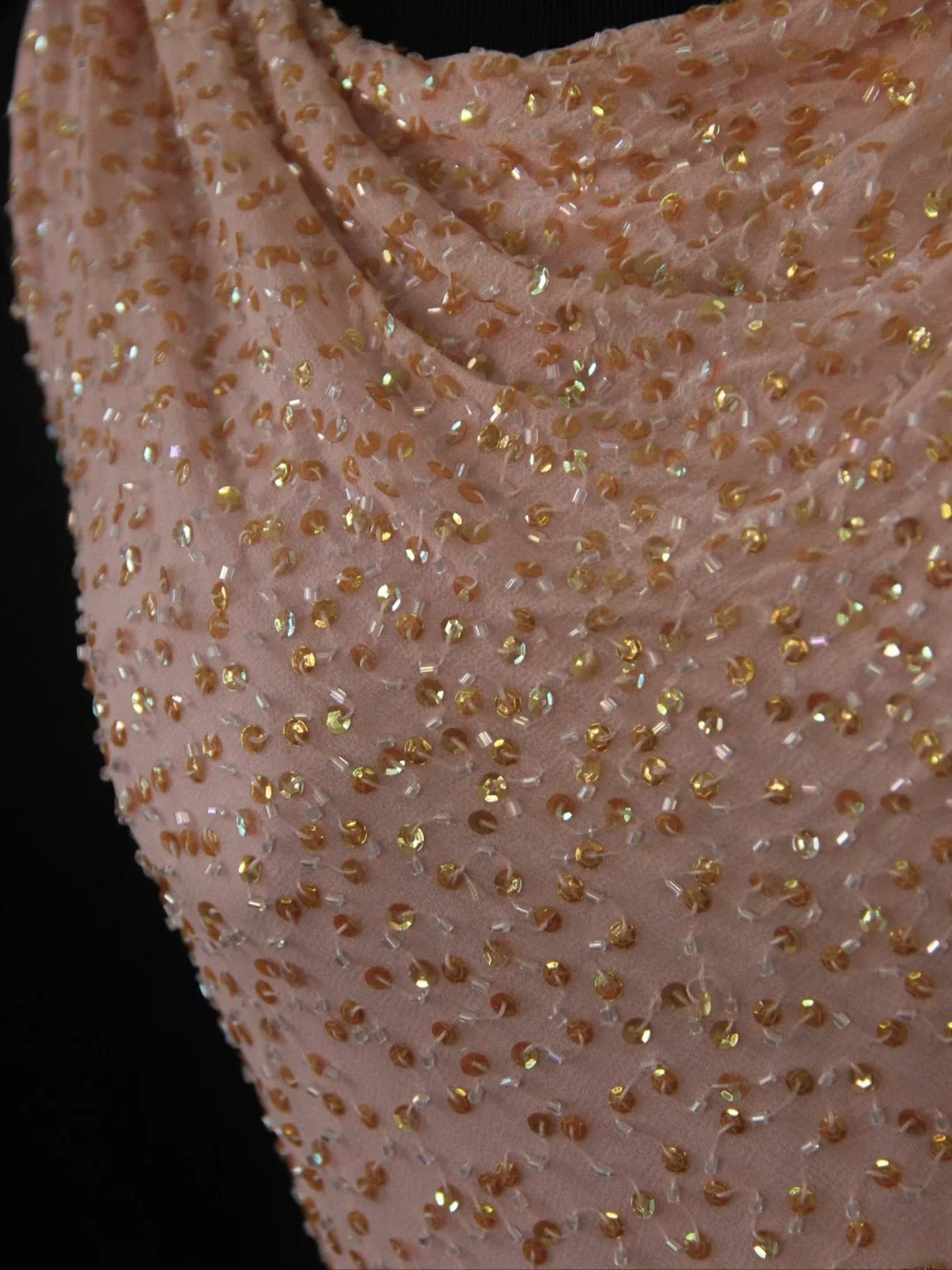 Vintage Etuikleid, rosa, Wasserfallausschnitt, perlenbesetztes Oberteil, langes Ballkleid, beeindruckendes Outfit zum 20. Geburtstag, formelles Abendkleid AS287