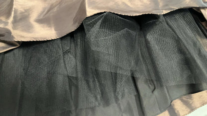 Modest Prom Dresses A line Off The Shoulder Black Satin With Ruffled Long Night Evening Formal Outfits RB6129