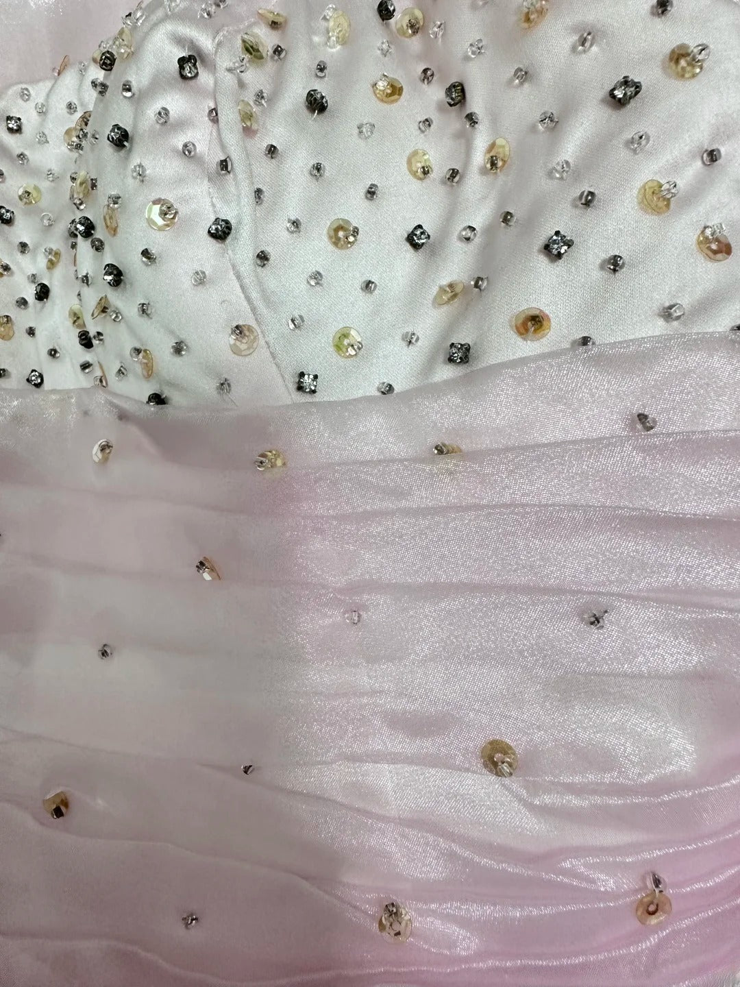 Vintage 80s Prom Dresses Ball Gown Strapless Light Pink Tulle With Beading Party Gown Formal Outfits RB6139