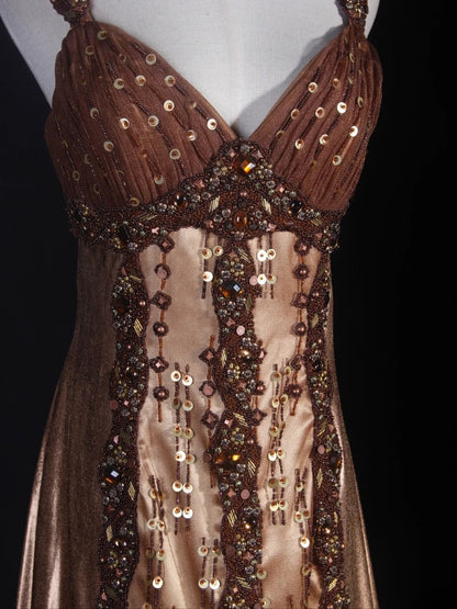 Vintage A-Linien-Abendkleid aus den 1980er Jahren mit Herzausschnitt, Tüll und Perlen, langes Kleid, perfektes Outfit für den 20. Geburtstag, festliche Abendgarderobe AS301