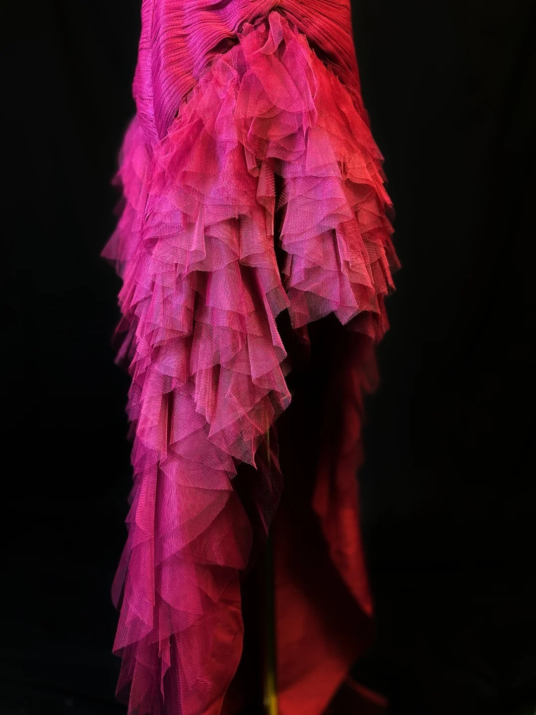 Vintage 80s Prom Dresses Sheath Sweetheart Pink With Tiered Layers Pink Party Gown Formal Outfits RB6160