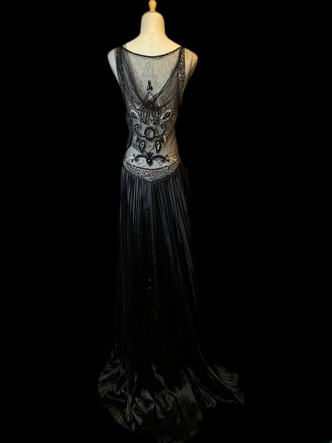 Vintage 2000s Prom Dresses A line V Neck Satin With Silver Beading Long Party Gown Formal Outfits RB6174