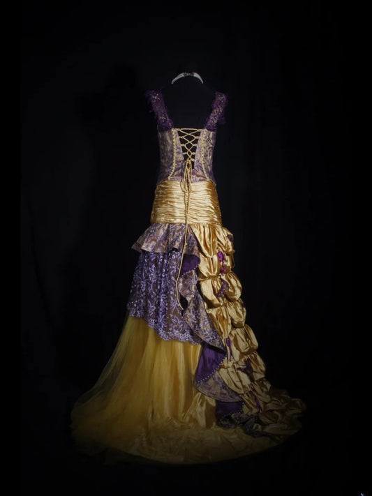 Robe de bal longue vintage sirène à col carré, ornée de perles appliquées, style années 1970. Inspiration pour une tenue de 19e anniversaire ou une robe de soirée (AS338).