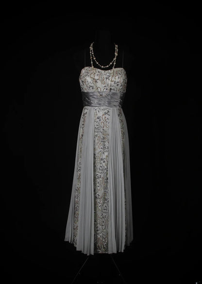 Vintage 2000s A Line Spaghetti Straps Chiffon Beads Plus Size With Lace Ankle Length Prom Dresses Impress 21th Birthday Outfits Party Gown AS346
