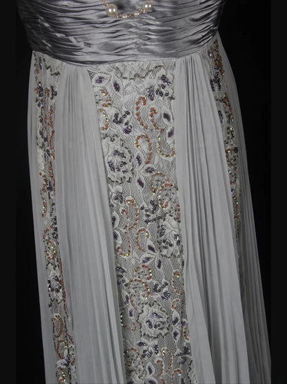 Vintage 2000s A Line Spaghetti Straps Chiffon Beads Plus Size With Lace Ankle Length Prom Dresses Impress 21th Birthday Outfits Party Gown AS346