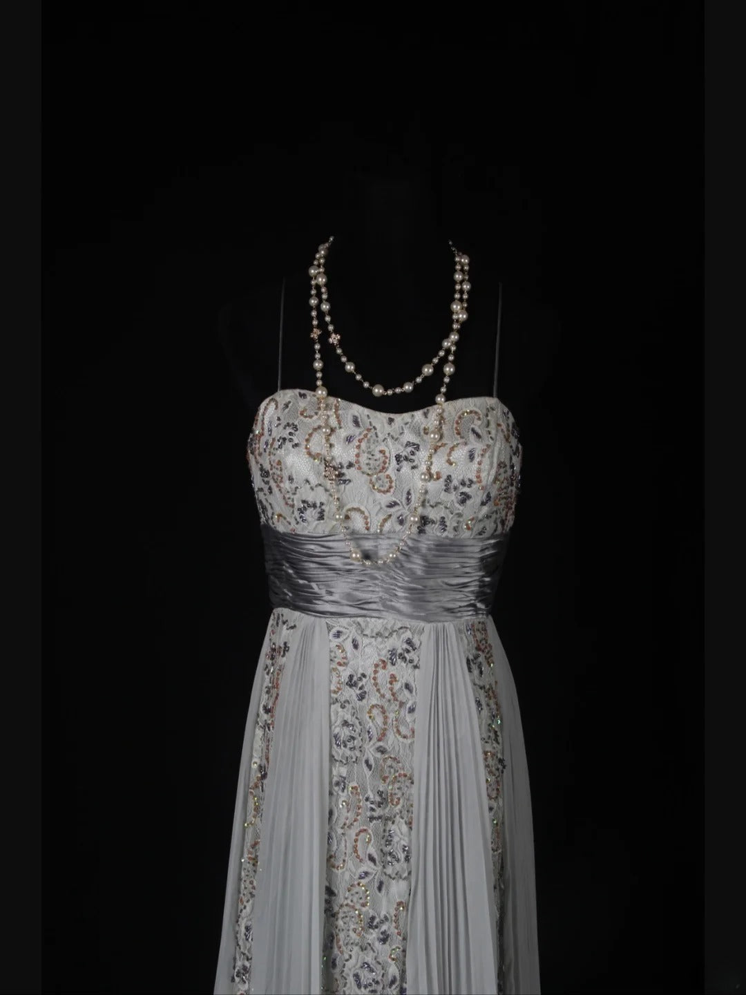 Vintage 2000s A Line Spaghetti Straps Chiffon Beads Plus Size With Lace Ankle Length Prom Dresses Impress 21th Birthday Outfits Party Gown AS346