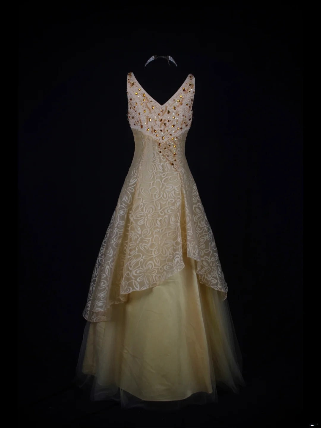 Vintage Ball Gown 80s V Neck Tulle Beads Lace With Beaded Long Prom Dresses Inspo Birthday Outfit Formal Gowns AS350