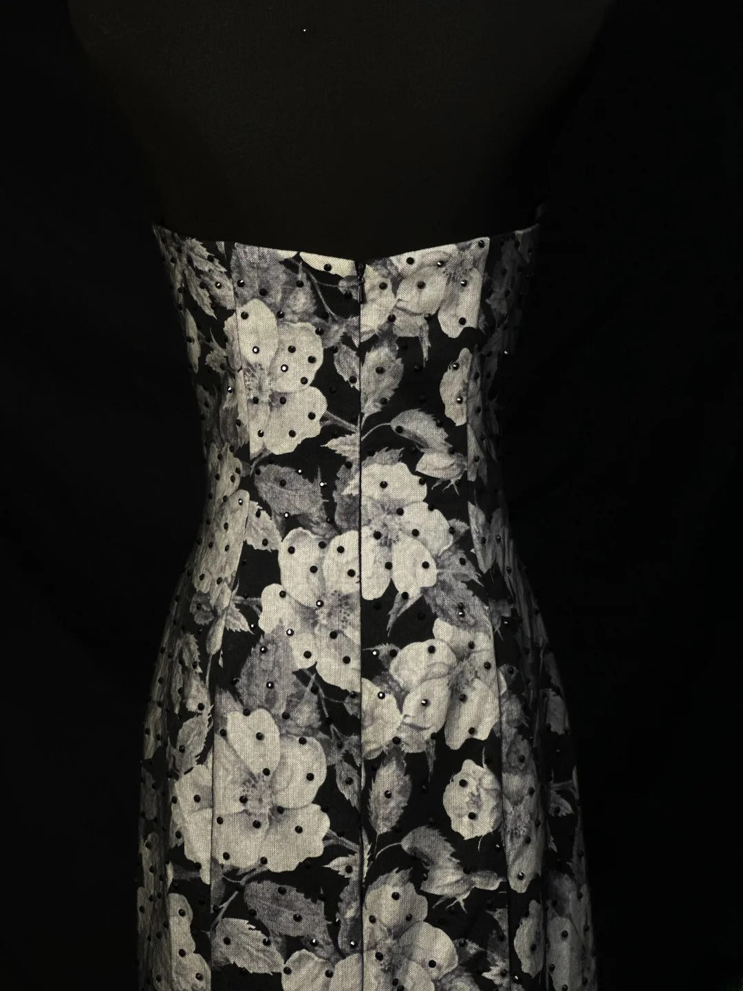 Vintage Prom Dresses Mermaid Sweetheart Black Floral With Beading 1950s Retro Classy Long Party Formal Outfits RB6181