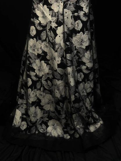 Vintage Prom Dresses Mermaid Sweetheart Black Floral With Beading 1950s Retro Classy Long Party Formal Outfits RB6181