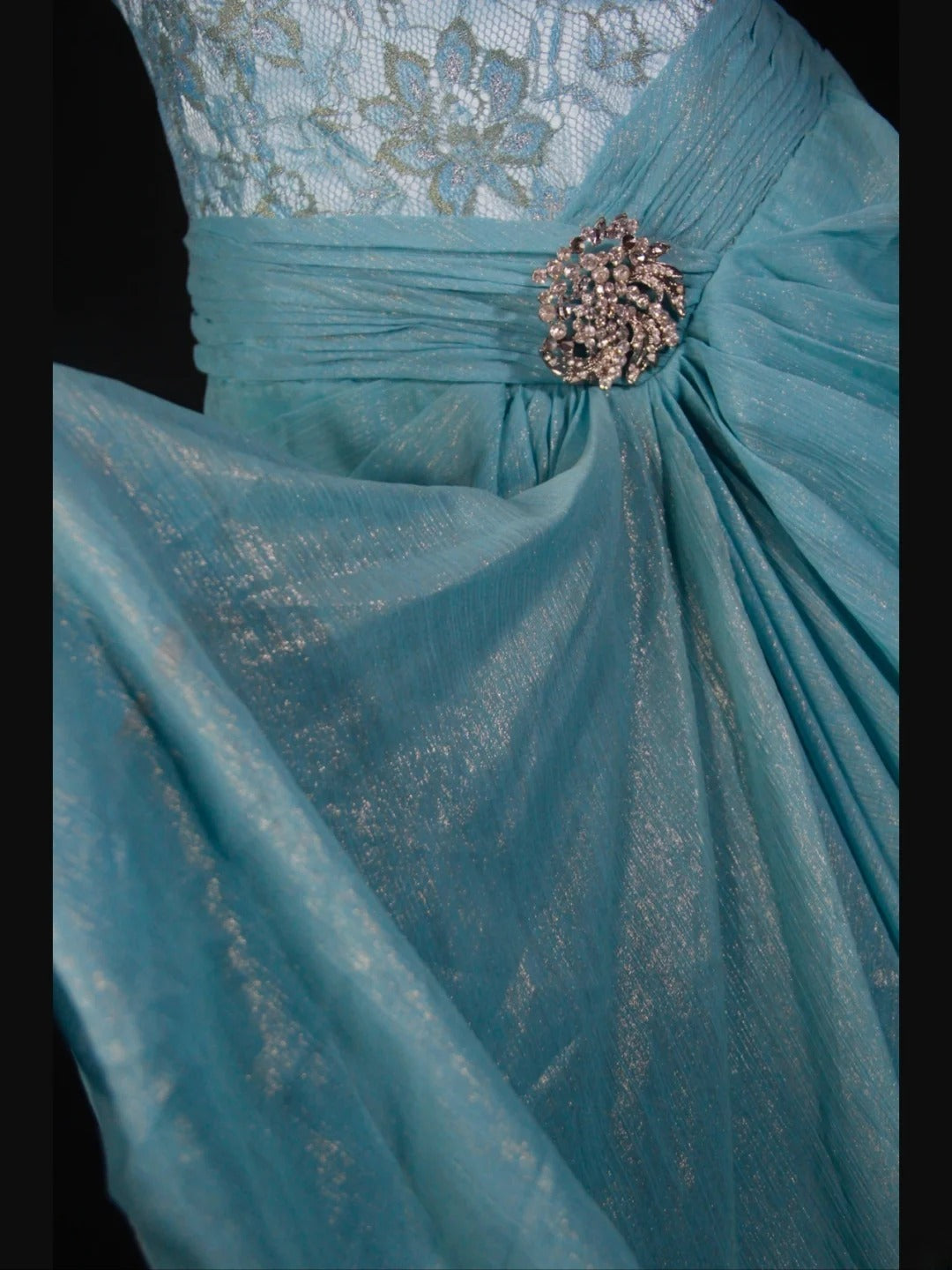 Retro 1950s Mermaid Strapless Blue Chiffon With Beads Lace Long Prom Dresses Inspo 22th Birthday Outfit Formal Gown AS366