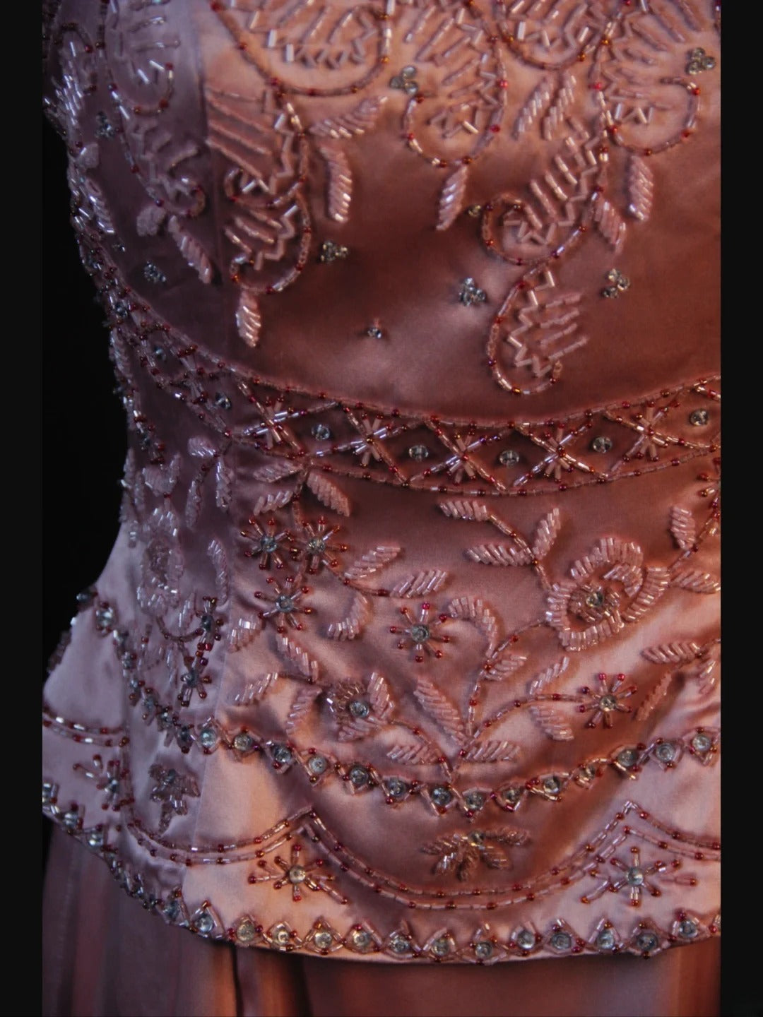 Vintage A Line 80s Spaghetti Straps Pink Beads With Beaded Long Prom Dresses Inspo Birthday Outfit Formal Gowns AS382