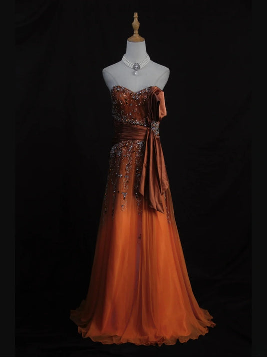 Retro 1950s A line Sweetheart Tulle With Beads Long Prom Dresses Inspo 21st Birthday Outfit Formal Gown AS384