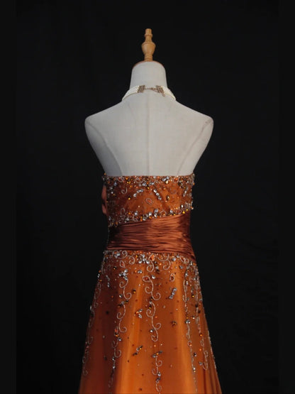 Retro-Abendkleid im Stil der 1950er Jahre: A-Linie, herzförmiger Ausschnitt, Tüll mit Perlen, langes Kleid, Inspiration für das Outfit zum 21. Geburtstag, formelles Abendkleid AS384