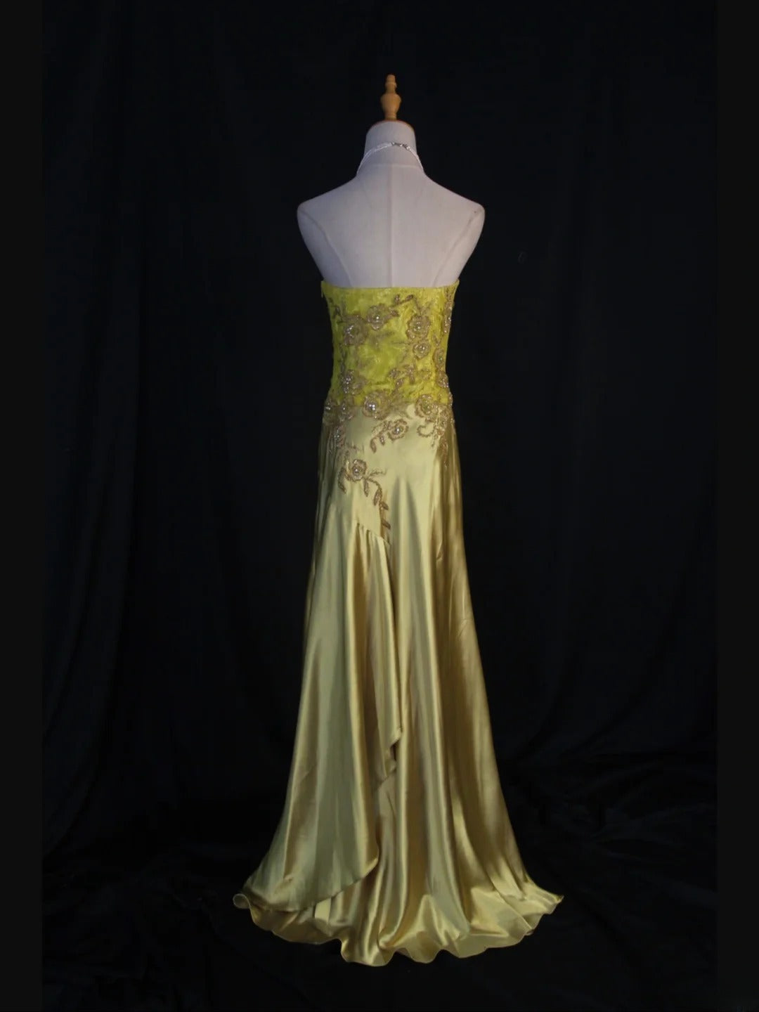 Retro 60s Mermaid Sweetheart Yellow Lace Chiffon With Beads Long Prom Dresses Inspo 22th Birthday Outfit Formal Gown AS386