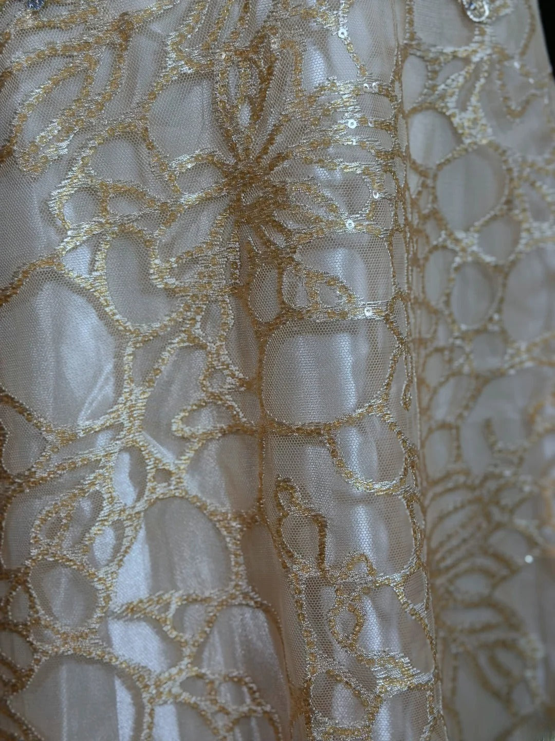 Vintage 2000s Prom Dresses A line Off The Shoulder Gold Lace With Zipper Back Long Party Formal Outfits RB6207