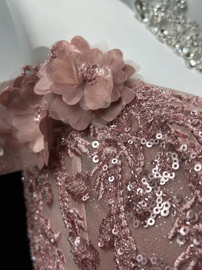 Classy Prom Dresses Mermaid Off The Shoulder Pink Satin 1950s Retro Classy Party Formal Outfits RB6222