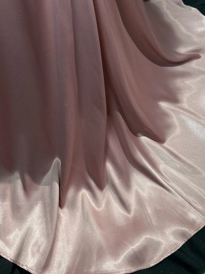 Classy Prom Dresses Mermaid Off The Shoulder Pink Satin 1950s Retro Classy Party Formal Outfits RB6222