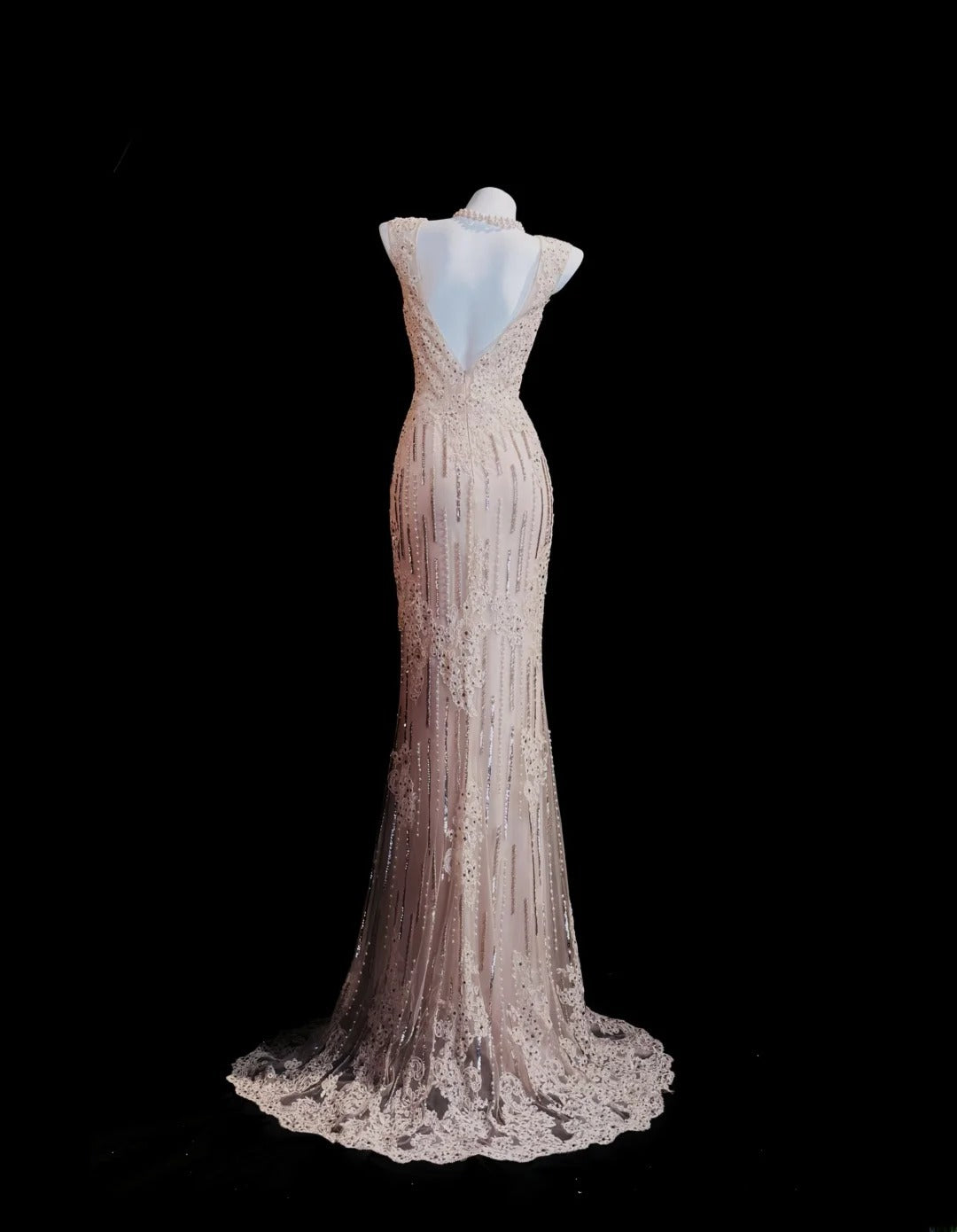 Vintage Prom Dresses Mermaid V Neck Light Pink Lace 1950s Retro Classy Party Formal Outfits RB6232