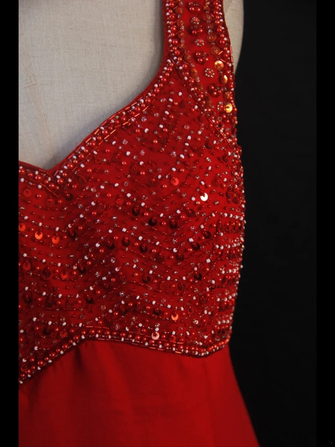 Vintage A Line Sweetheart Red Chiffon 1950s With Beaded Bodice Long Prom Max Dresses Inspo Birthday Outfit Formal Dress For Women AS419