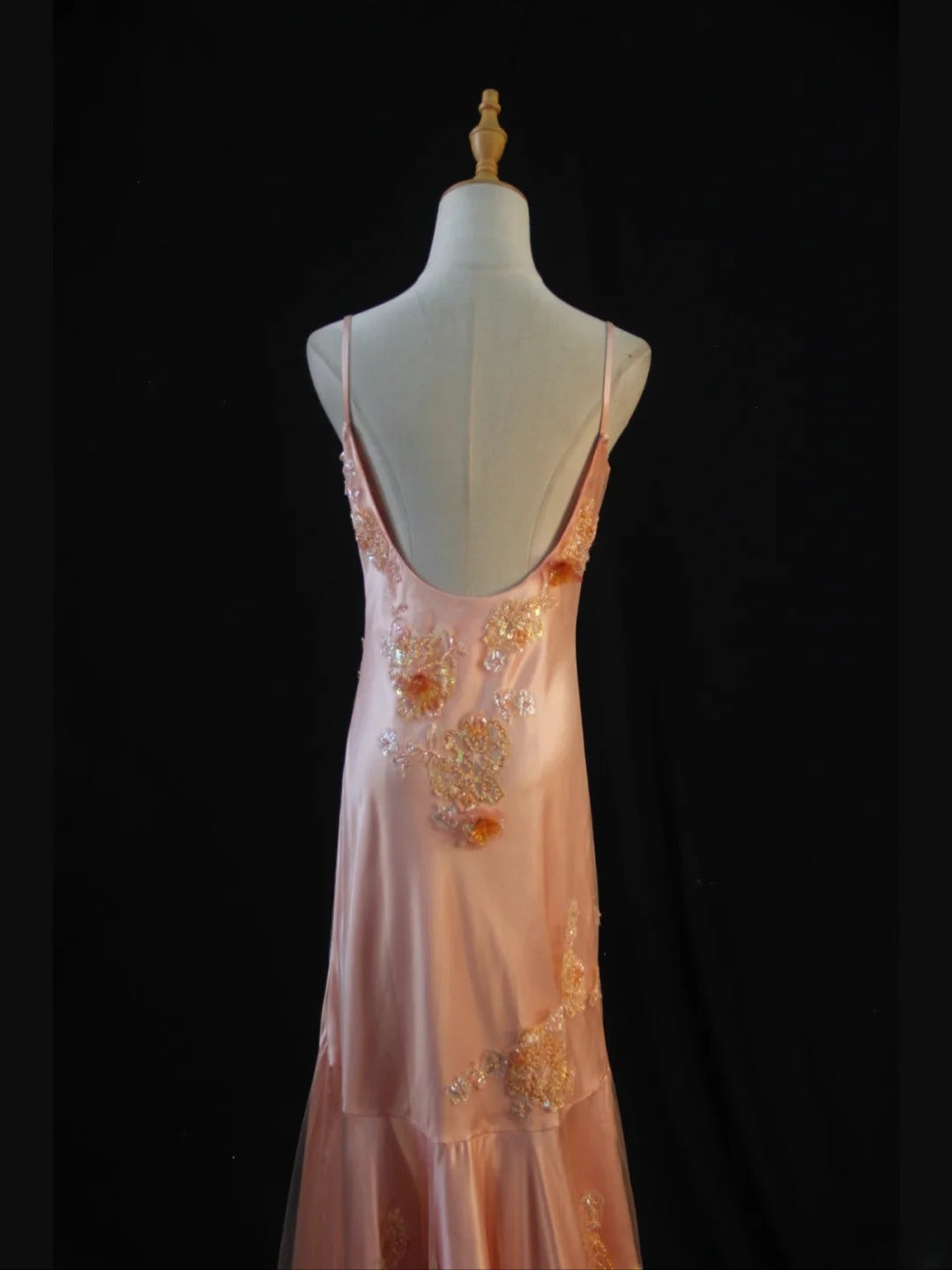 Vintage Mermaid Spaghetti Straps Blush Pink Lace 80s With Beads Appliques Long Prom Max Dresses Inspo 18th Birthday Outfit Formal Dress For Women AS448