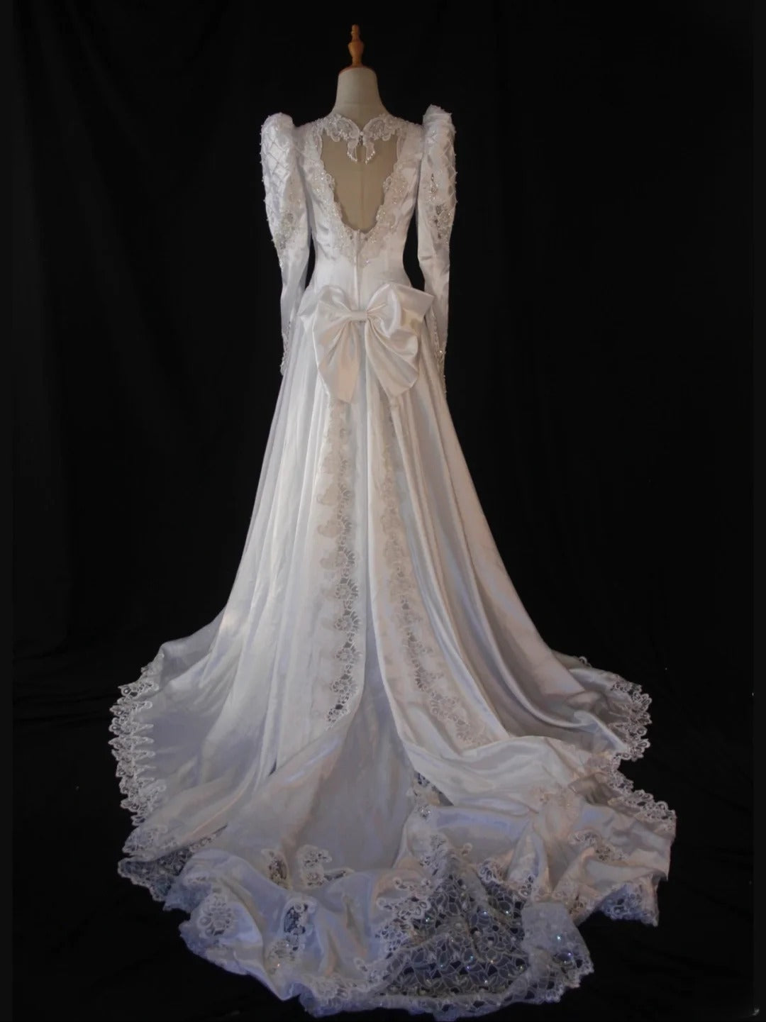 Retro 1950s Wedding Dresses for Bride A Line Scoop With Long Beads Sleeves Lace Petite/Plus Size Bridal Gowns for Summer Wedding AS454