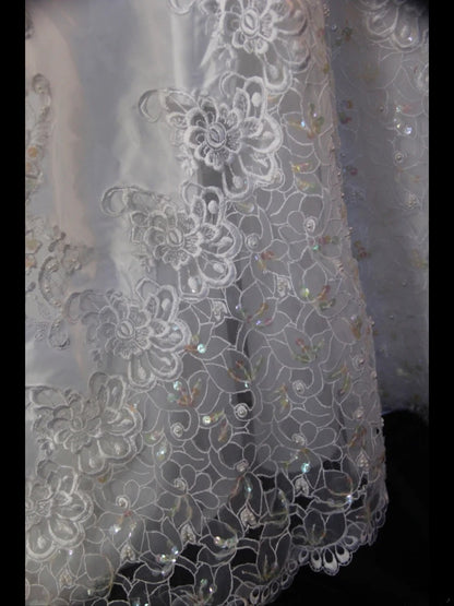 Retro 1950s Wedding Dresses for Bride A Line Scoop With Long Beads Sleeves Lace Petite/Plus Size Bridal Gowns for Summer Wedding AS454
