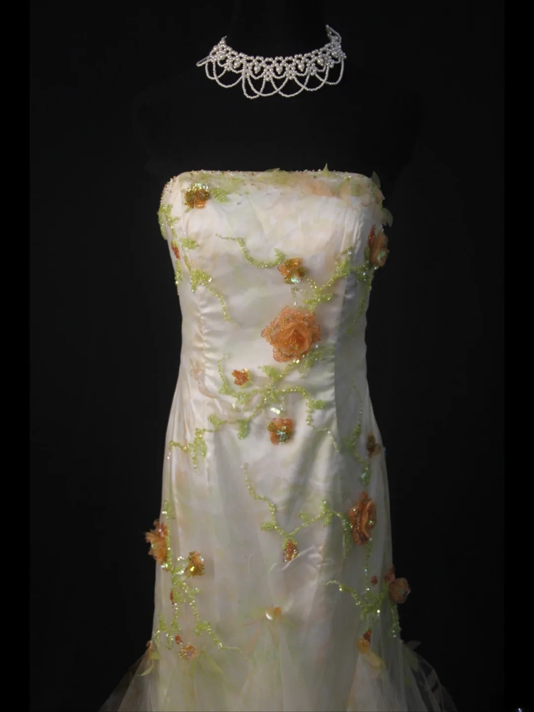 Vintage Mermaid Strapless Floral Tulle 1950s With Ruffled Flowers Layered Bodice Long Prom Dresses Inspo 18th Birthday Outfit Formal Gown AS459