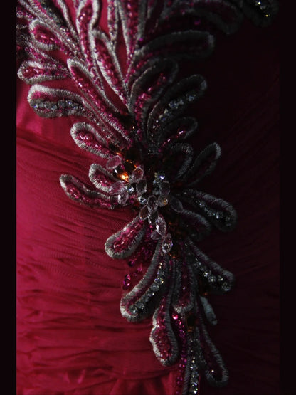 Vintage A-Linien-Abendkleid aus pinkfarbenem Tüll im Stil der 1950er Jahre mit Rüschenoberteil und herzförmigem Ausschnitt – Inspiration für ein Outfit zum 18. Geburtstag (Abendkleid AS465)