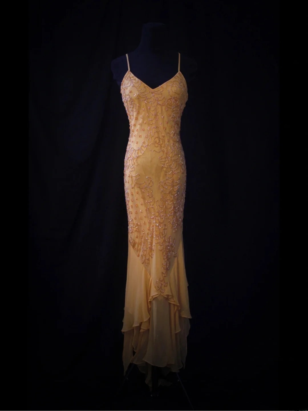 Vintage Mermaid Spaghetti Straps Orange Chiffon 1950s High Low Slim Prom Dresses Inspo 18th Birthday Outfit Formal Gown AS490